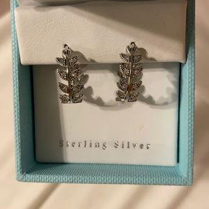 Contessa Di Capri Sterling Silver Huggie Earrings